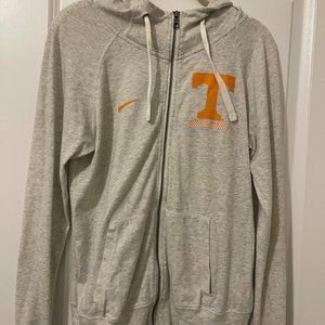 Nike University of Tennessee Zip Up Jacket, Small, Grey & Orange